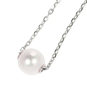 Mikimoto K18WG Akoya Pearl Pendant Necklace Diameter Approx 7.0 mm - Auth free s - Picture 1 of 5