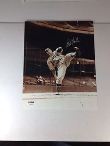 Bob Feller HOF Autograph "Signed In Silver" 8 X 10 Photo PSA Graded 9 Mint  - Picture 1 of 1