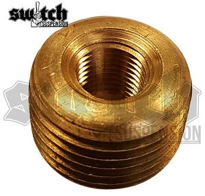Brass Pipe Fitting 1/2 NPT Male to 1/8 NPT Female Reducer Face Bushing - Picture 1 of 2