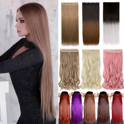 S-NOILITE 30INCH x-Long Clip in Full Head Hair Extension Real Thick Hair Piece as Human UK