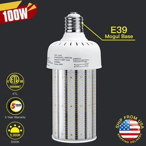 100Watt LED Corn Bulb 5000K For Warehouse Factory Office Light AC480V (400W Equ) - Picture 1 of 11
