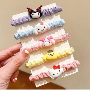 5pcs Sanrio Hair band Kawaii Anime hair accessories My Melodic Kuromi hair ties - Picture 1 of 10