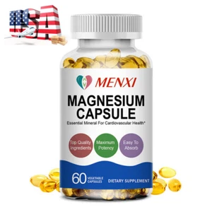 Magnesium Glycinate High Absorption,500Mg of Magnesium, 60 Caps (Free Shipping) - Picture 1 of 8