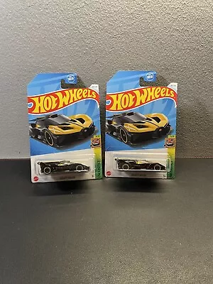 Lot of 2 Hot Wheels Bugatti Bolide Yellow  HW Exitics NEW 185/250 - Image 1 of 2