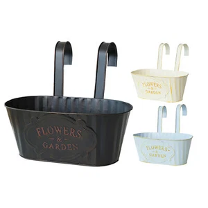 Metal Hangable Deck Planter Countryside Window Flower Box for Garden Yard Decor - Picture 1 of 15
