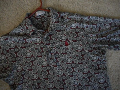 Camisa de golf para hombre Slazenger roja negra gris Woodlands CC qtr abotonada XL algodón Foto 1 de 4