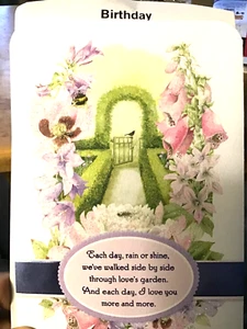 Tarjeta de cumpleaños LOVE, "Cada día, te amo más y más" cuaderno de bocetos de la naturaleza NS48 - Imagen 1 de 5