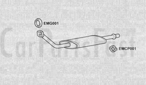 EXCN2004 FRONT PIPE & SILENCER BOX Citroen Berlingo 1.9D Van 08/1998 to 11/2001 - Picture 1 of 1