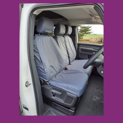 VW Volkswagen ID. Fundas delanteras de 3 asientos Buzz 2022+ gris carga impermeables a medida Foto 1 de 2