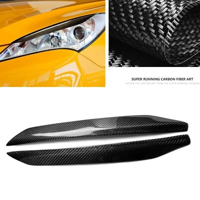 Para Hyundai Genesis 2009-11 Cupé Faros Párpados Cejas Cubierta Fibra de Carbono Foto 1 de 4