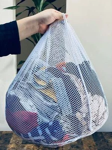 3x Large Laundry Bag Washing Mesh Net Drawstring 50x60cm Underwear Bra HeavyDuty - Picture 1 of 5