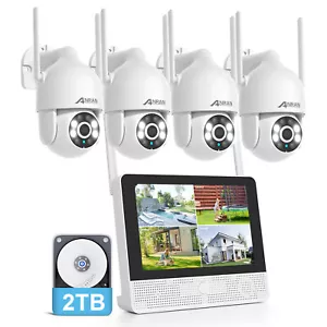 ANRAN 5MP Wireless CCTV Home Security System Outdoor 12''NVR 2TB WiFi Camera - Picture 1 of 16