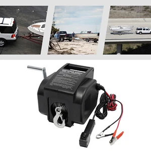2000 LBS Boat Winch Electric Marine Winch Reversible Trailer Winch With Remote - Foto 1 di 17