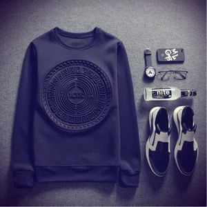 Mens Brabion Black Sweatshirt with 3-D Graphic, Size Small - Picture 1 of 4
