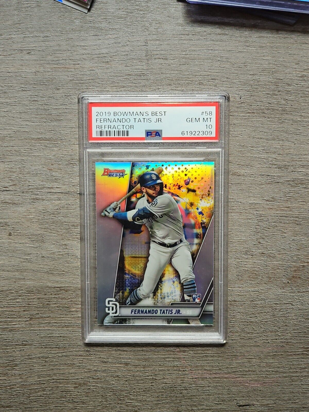 2019 Bowman's Best Fernando Tatis Jr Refractor RC PSA 10 #58