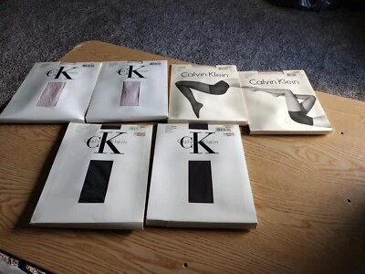 Pantimedias elásticas transparentes Calvin Klein talla B 6 pares multicolor de colección NOS. 🙂 Foto 1 de 4