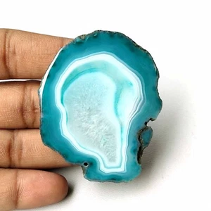 Nice Sea Green Slice Agate Druzy Cabochon 188 Cts Natural Geode Gemstone #7755 - Picture 1 of 7