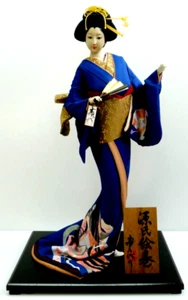 Collectible japanese vintage Blue Kimono Hakata doll 22" @sa0039H11ss - Picture 1 of 9