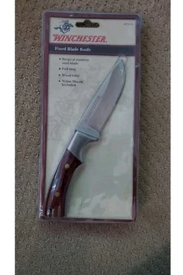 Cuchillo de hoja fija Winchester nuevo en caja con funda de nailon hecho en EE. UU. Foto 1 de 4