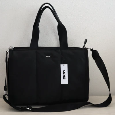 DKNY R21AER26 Women's Black Paola Large Nylon Tote/Crossbody Bag $178 - Image 1 of 4