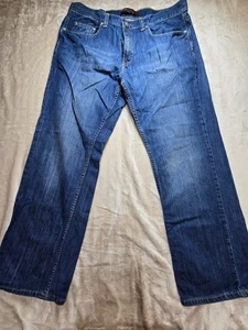 Perry Ellis Jeans Mens Size 38 Blue Denim Leg Straight Fit Cotton Mid Rise - Picture 1 of 10