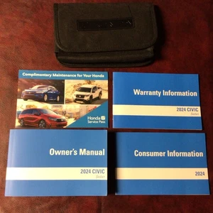 2024 HONDA CIVIC SEDAN OWNERS MANUAL BOOKS MAINT WARR & XM GUIDE CASE ALL MODELS - Picture 1 of 6