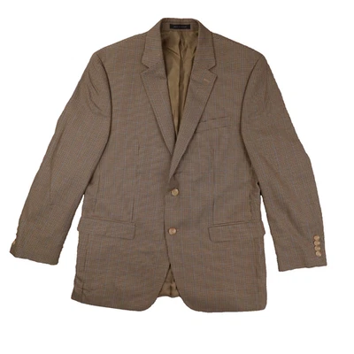 Jaqueta Blazer Masculina Lauren Ralph Lauren Marrom Houndstooth Casaco Esportivo 42R - Imagem 1 de 4
