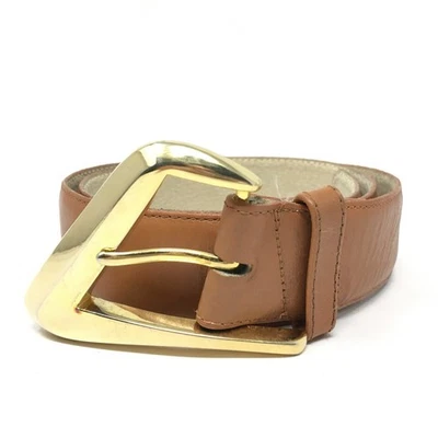 Christian Dior Logo Dress Belt Womens Size S/M Small Medium Brown Leather VTG - Image 1 of 4