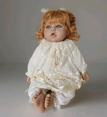 Seymour Mann Mimi Doll Baby Red Hair Green Eyes 18" - Image 1 of 4