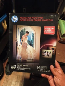  HP Premium Plus Photo Paper, 25 Sheets, Soft-Gloss, 8.5 x 11.25 for Inkjet - Picture 1 of 2