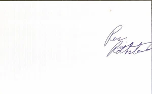 Ron Rothstein Miami Heat Detroit Pistons Head Coach Autographed 3x5 Index Card - Picture 1 of 1
