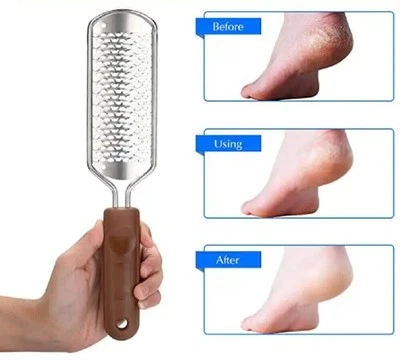 Stainless Steel Pedicure Foot File & Callus Remover-Wet & Dry Feet Skin Scrubber - Bild 1 von 4