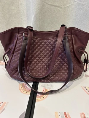 vera bradley Gallatin Mulled Wine Glenna Carryall Leather Satchel Burgundy - Image 1 of 4