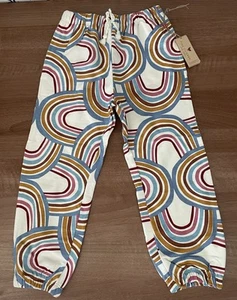 NWT Pink Chicken Organic Cotton Rainbow Joggers 4Y - Picture 1 of 3