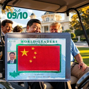 2024 DECISION Xi JINPING WORLD LEADERS FLAG PATCH GREEN FOIL 09/10 - Picture 1 of 2