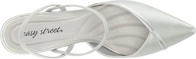Sapatos femininos Easy Street Unna salto gatinho prata tamanho 7 EUA - Imagem 1 de 4