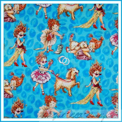 BonEful Fabric FQ Cotton Quilt VTG Fancy Nancy Dog Kid Disney Girl Costume Dress - Image 1 of 4