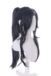 Peluca PL-531 pelo negro Hanfu tradición peinado Hua Cheng Heaven Bless - Imagen 1 de 7