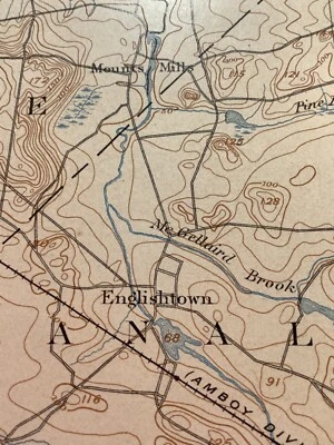 Mapa original de 1905 USGS de Nuevo Brunswick, Englishtown, South Amboy, NJ topo Foto 1 de 4