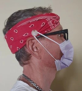 Diadema con botones para enfermeras mujeres deportes entrenamiento turbante envoltura para la cabeza banda para el cabello yoga - Imagen 1 de 17