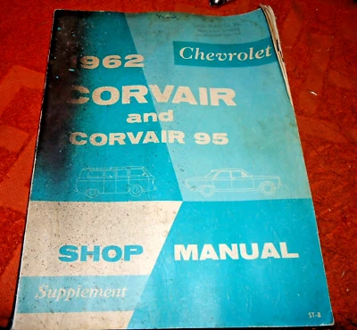 1962 Chevrolet Corvair & Corvair 95 loja manual suplemento OEM - Imagem 1 de 2