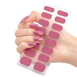 16 strisce adesivi unghie gel semi-curati lampada UV richiesti avvolgimenti gel UK - Foto 1 di 43