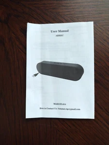 ABRRU USB Speaker For Notebook And PC Model EL-014 USER MANUAL ONLY - Picture 1 of 3