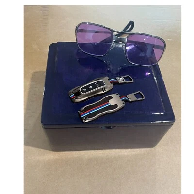 Funda metálica para llavero de coche para Porsche 911 718 Cayenne Panamera Boxster Foto 1 de 3