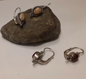 Pendientes colgantes de ágata estilo suroeste de plata de ley 925 ¡una gran idea de regalo! - Imagen 1 de 4