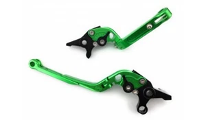Green Flip Up levers Pair BMW G650X XCOUNTRY XCHALLENGE XMOTO K15 2007-2011 - Picture 1 of 9
