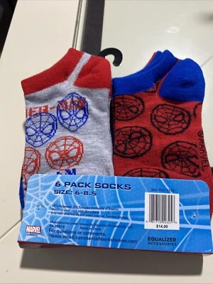 Calcetines Marvel Spiderman pose facial niños 6 pares talla 6-8,5 Foto 1 de 2