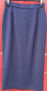 NEW Women's VOTRE NOM PARIS Lined Navy Blue Pencil Skirt Sz 8/ 38 Euro Ret $160 - Picture 1 of 9