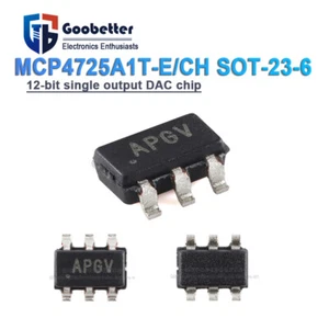 Original authentic MCP4725A1T-E/CH SOT-23-6 12-bit single output DAC chip - Bild 1 von 8