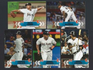 2017 Topps National Baseball Card Day Miami Marlins Team Set (10 cards) - Ichiro